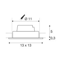 Sada NEW TRIA LED DL SQUARE bílé matné 12 W 38° 3000K vč.ovladače SLV 114251