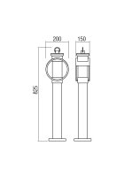 Sloupkové svítidlo COMPASS ST 825 mm E27 42W IP33 CF REDO 9573