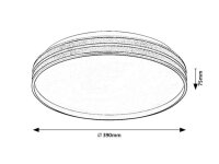 GANDOR LED 24W IP20 černá 1850lm RABALUX 71141