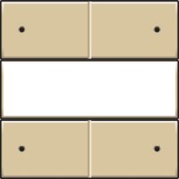 Středový kryt 4xbezpot.tlačítko 24V+LED/LABEL-GOLD COATED NIKO 221-40350