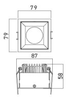 XDEEP REC. FITTING 1x10,5W 220-240V AC 2