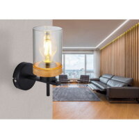 Nástěnné svítidlo FINCA černá 1xE27, max. 40W 230V GLOBO 15557W
