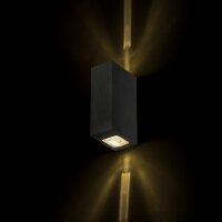 NICK II nástěnná černý elox 230V LED 2x3W 10° IP54 3000K RENDL R12828