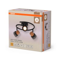 Stropní svítidlo LEDVANCE DECOR SPOT CORK BLACK Spiral 3x3.4W 927 DIM