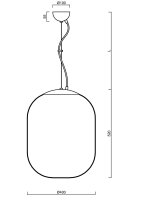 Závěsné svítidlo TANIA L2 41W IP40 3K NZ3h SKLO OPAL nerez OSMONT TAN68768