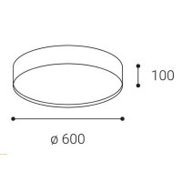 Svítidlo ROMO 60, CF DIM TRIAC 50W 2CC3000K/4000K stropní kávové LED2 1272558DT