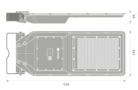 STREETLIGHT ECO SOLAR  15W 830 2160lm Black LEDVANCE 4099854584145