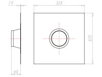 Těsnící manžeta Vlies-Butyl 230x230x50mm pro vedení d100-110mm KAISER 9089-54