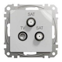 Sedna D/E TV-SAT-SAT zásuvka koncová 4dB, Aluminium SCHNEIDER SDD113481S