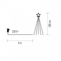 180LED XMAS GARDEN LIGHT IP44 WW
