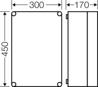 Prázdná skříň s průhledným víkem 275x425x150 mm HENSEL K 0300