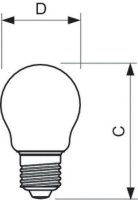 LED žárovka PHILIPS CorePro LEDLuster ND 2-25W P45 E27 827 CL G