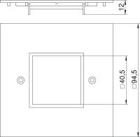 OBO VH-P4 Krycí deska, 1 násobný Modul 45, 95x95mm, řepkově žlutá Polyamid, PA