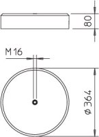 OBO 101 B2-16 M16 Podstavec 16 kg s vnitř. závitem, M16, beton, BET