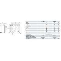 přívodka vestavná 5P 32A/400V 6h IP44 příruba 70x70mm s měničem fáze PCE 8625-6