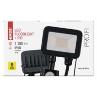 LED reflektor INOVO s pohybovým čidlem, 10W, antracit, neutrální bílá ZS2712