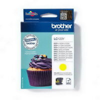 BROTHER LC-123Y (inkoust yellow, 600 str.@ 5% draft)