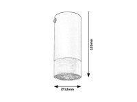 Zircon GU10 1X 5W IP20 matná černá RABALUX 5074