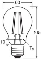 Světelný zdroj LEDVANCE LED CLASSIC A P 7.5W 827 Clear E27