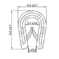 Ochranná lišta 2A-2mm šedá, 10m svitek ELEKTRO BEČOV G403610