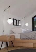 Závěsné svítidlo RONDO 3 E27 černá/opál-matná 1X40W EGLO 900977