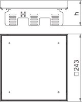 OBO RKN2 UZD3 9VS20 Čtvercová kazeta slepá 243x243mm Nerez ocel