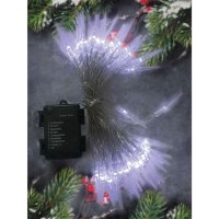LED venkovní rampouchy 50LED časovač 8 funkcí IP44 3xAA baterie SOLIGHT 1V47
