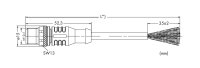 Kabel sercos Zástrčka M12D  přímá 4pól. červená WAGO 756-1601/060-020