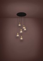 Závěsné svítidlo TERQUE LED černí/mosaz/čirá 6X5,4W EGLO 390279