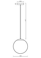 Závěsné svítidlo ISIS P3 PM-M HP 52W IP40 4K ON/OFF PMMA bílá OSMONT ISI70576