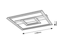 SIDONA LED 48W IP20 černá 3000K 2300lm RABALUX 71071