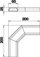 OBO KH DU  6025 90 Oblouk, horizont. 90°