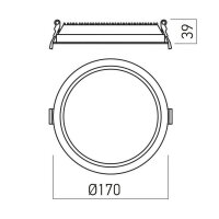 XEVO ROUND CCT 200-240V AC 23W fi.170 90