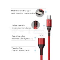 1 M Type C USB Cable Red Gold Series VT-5361 V-TAC SKU8634
