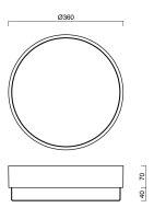Průmyslové LED nouzové svítidlo TRITON 2 3K 19W IP65 stříbro OSMONT TRI57302
