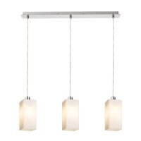 LIZ III 60 závěsná opálové sklo/matný nikl 230V E27 3x11W RENDL R14023