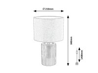 Stolní lampa GLOVY šedá E14 1x MAX 40W IP20 RABALUX 74045