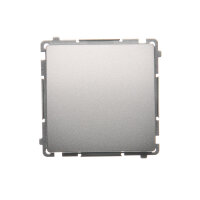 Ovládač zapínací, řazení 1/0, bez piktogramu, 10AX, 250V, stříbrná matná