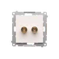 Zásuvka reproduktorová 1 násobná (přístroj s krytem) bílá matná   TGL.01/111