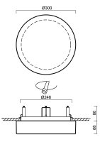 Polovestavné svítidlo ELSA V2 9W IP44 3K NZ3h SKLO OPAL bílá OSMONT ELS59991