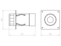 Průchodka protipožární do stropu pro trubku M40 do dutých stropů KAISER 9459-05