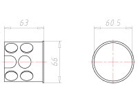Krabice odbočná spojovací bez podpory hloubka 63mm pod omítku KAISER 1550-00
