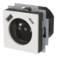 Zásuvka ABB LEVIT s clonkami, USB-A/C bílá/kouřová černá 5569H-A32357 62