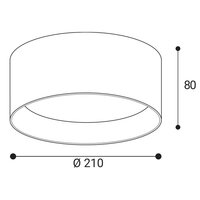 Stropní svítidlo ZETA ON XL, W TRIAC 20-25W 3000K/3500K/4000K UGR bílá 1481551DT