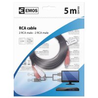 AV kabel 2RCA/M-2RCA/M 5M Emos SD4105