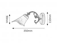 Rustic 3 E14 1x 40W IP20 bronz RABALUX 7091
