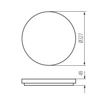 Přisazené LED svítidlo VARSO LED 24W-NW-O 26445 Kanlux