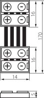 Konektor pro LED pasky CONNECTOR RGB 10-CPC KANLUX 19037