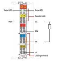 2kanálový binární výstup DC 24V 0,5 A světle šedá WAGO 750-501