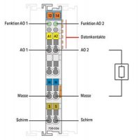 2kanálový analogový výstup DC ą10V světle šedá WAGO 750-556